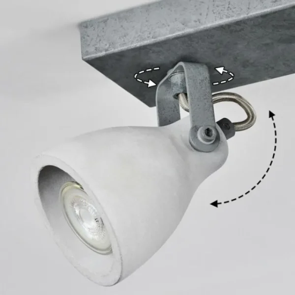 hofstein Lomma Plafonnier Acier brossé, 2 lumières* Lampes Modernes