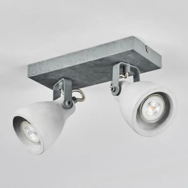 hofstein Lomma Plafonnier Acier brossé, 2 lumières* Lampes Modernes