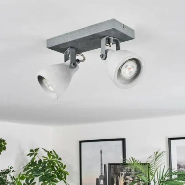 hofstein Lomma Plafonnier Acier brossé, 2 lumières* Lampes Modernes