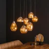 hofstein lustre Balanka Anthracite, 7 lumières* Lampes En Verre