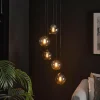 hofstein lustre Bicolore Anthracite, 5 lumières* Lampes En Verre