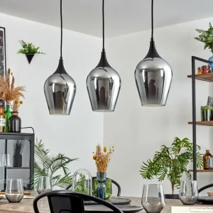 hofstein Lutarp Suspension, Suspension Noir, 3 lumières* Lampes Modernes