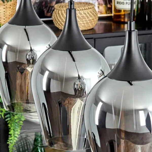 hofstein Lutarp Suspension, Suspension Noir, 3 lumières* Lampes Modernes