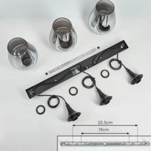 hofstein Lutarp Suspension, Suspension Noir, 3 lumières* Lampes Modernes