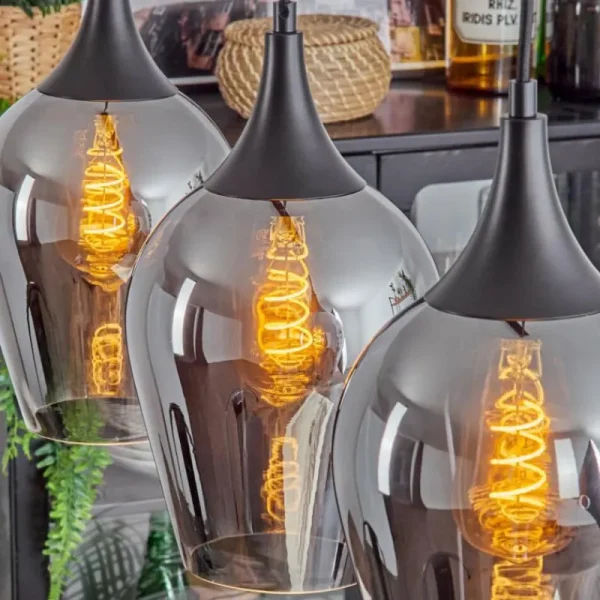 hofstein Lutarp Suspension, Suspension Noir, 3 lumières* Lampes Modernes