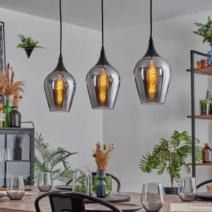 hofstein Lutarp Suspension, Suspension Noir, 3 lumières* Lampes Modernes