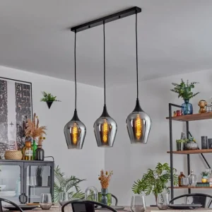 hofstein Lutarp Suspension, Suspension Noir, 3 lumières* Lampes Modernes