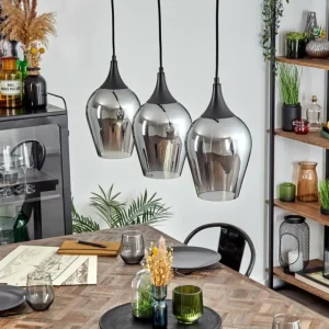 hofstein Lutarp Suspension, Suspension Noir, 3 lumières* Lampes Modernes