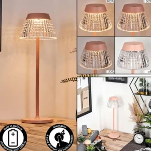 hofstein Macos Lampe de bureau, Lampe à poser, Liseuse LED Rose, 1 lumière* Lampes Modernes