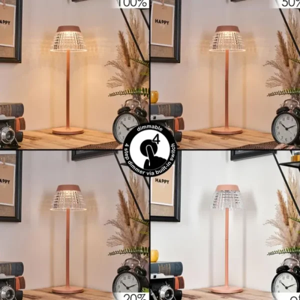 hofstein Macos Lampe de bureau, Lampe à poser, Liseuse LED Rose, 1 lumière* Lampes Modernes