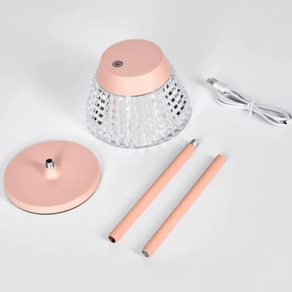 hofstein Macos Lampe de bureau, Lampe à poser, Liseuse LED Rose, 1 lumière* Lampes Modernes