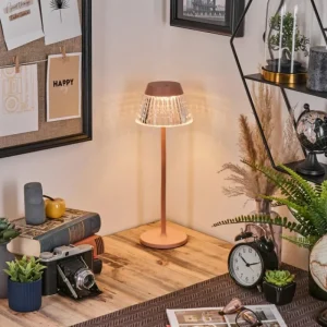 hofstein Macos Lampe de bureau, Lampe à poser, Liseuse LED Rose, 1 lumière* Lampes Modernes