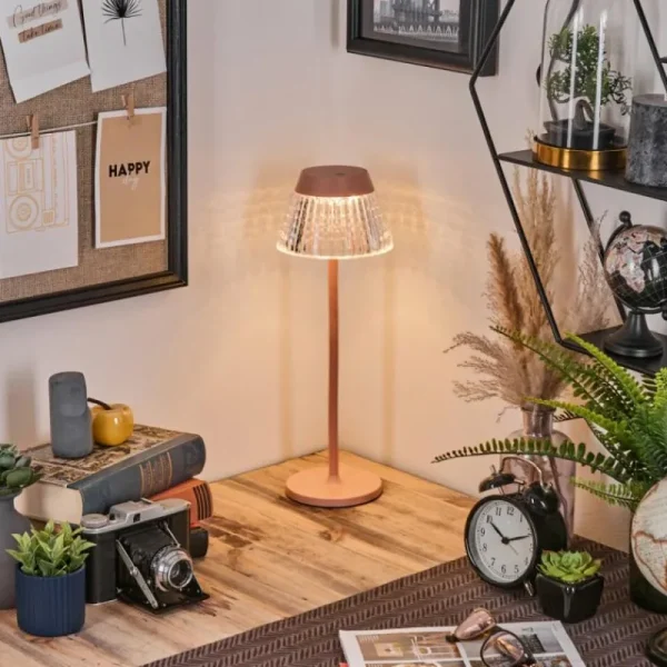hofstein Macos Lampe de bureau, Lampe à poser, Liseuse LED Rose, 1 lumière* Lampes Modernes