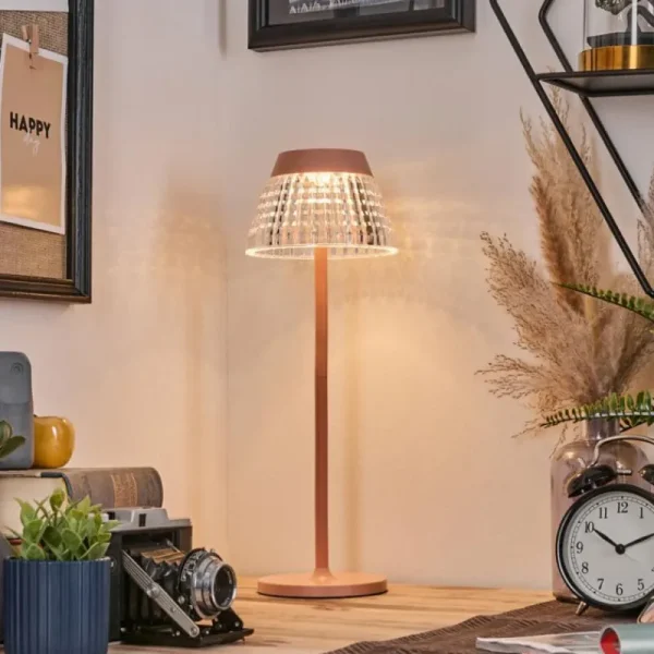 hofstein Macos Lampe de bureau, Lampe à poser, Liseuse LED Rose, 1 lumière* Lampes Modernes