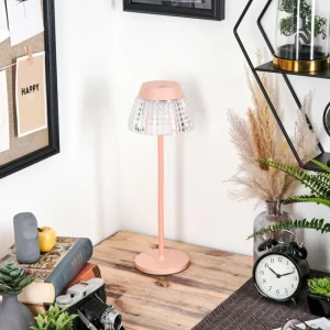 hofstein Macos Lampe de bureau, Lampe à poser, Liseuse LED Rose, 1 lumière* Lampes Modernes