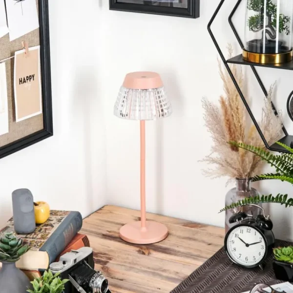 hofstein Macos Lampe de bureau, Lampe à poser, Liseuse LED Rose, 1 lumière* Lampes Modernes