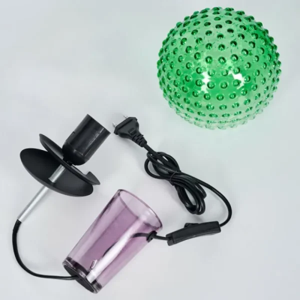 hofstein Maiorca Lampe à poser Lila, Noir, 1 lumière* Lampes En Verre