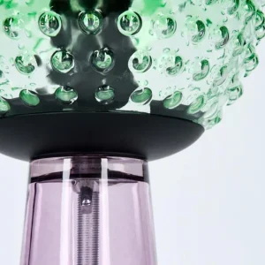 hofstein Maiorca Lampe à poser Lila, Noir, 1 lumière* Lampes En Verre
