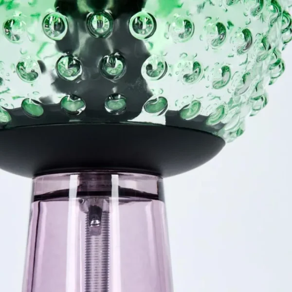 hofstein Maiorca Lampe à poser Lila, Noir, 1 lumière* Lampes En Verre