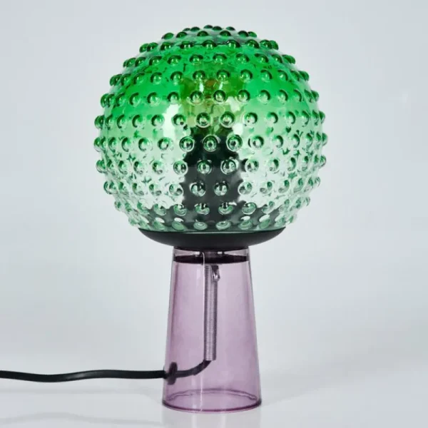hofstein Maiorca Lampe à poser Lila, Noir, 1 lumière* Lampes En Verre