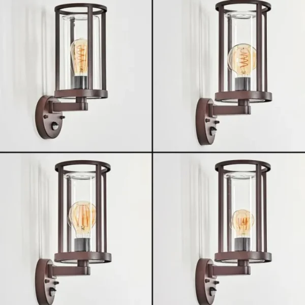 hofstein Martinha Lampe murale d´extérieur Rouille, 1 lumière, Détecteur de mouvement* Lampes Modernes