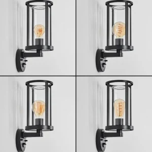 hofstein Martinha Lampe murale d´extérieur Noir, 1 lumière, Détecteur de mouvement* Lampes Modernes