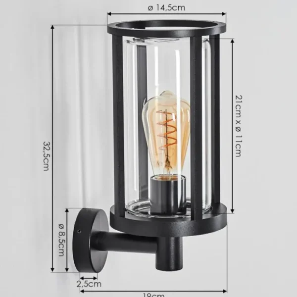 hofstein Martinha Lampe murale d´extérieur Noir, 1 lumière* Lampes Modernes