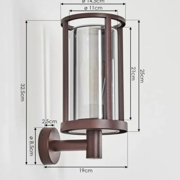 hofstein Martinha Lampe murale d´extérieur Rouille, 1 lumière* Lampes Modernes
