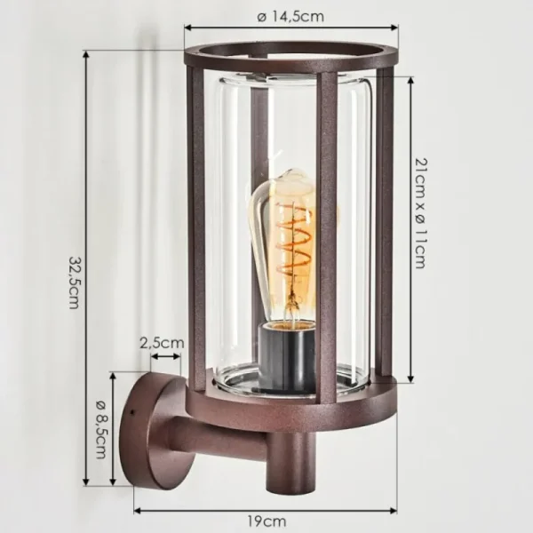 hofstein Martinha Lampe murale d´extérieur Rouille, 1 lumière* Lampes Modernes
