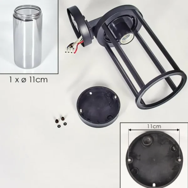hofstein Martinha Lampe murale d´extérieur Noir, 1 lumière, Détecteur de mouvement* Lampes Modernes