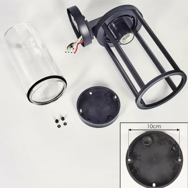 hofstein Martinha Lampe murale d´extérieur Noir, 1 lumière, Détecteur de mouvement* Lampes Modernes