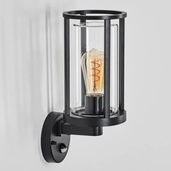 hofstein Martinha Lampe murale d´extérieur Noir, 1 lumière, Détecteur de mouvement* Lampes Modernes