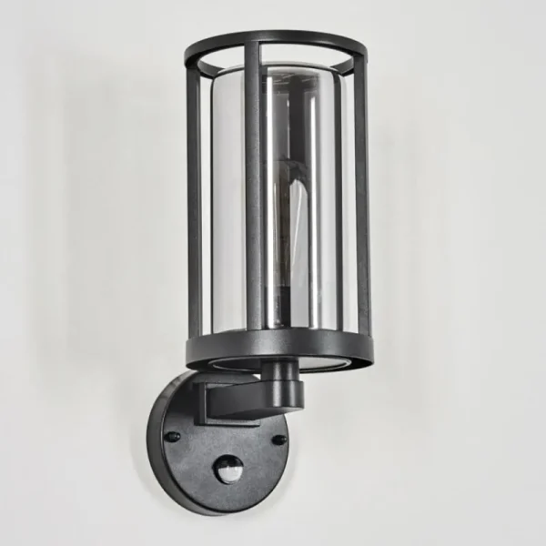 hofstein Martinha Lampe murale d´extérieur Noir, 1 lumière, Détecteur de mouvement* Lampes Modernes