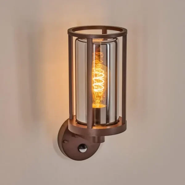 hofstein Martinha Lampe murale d´extérieur Rouille, 1 lumière, Détecteur de mouvement* Lampes Modernes