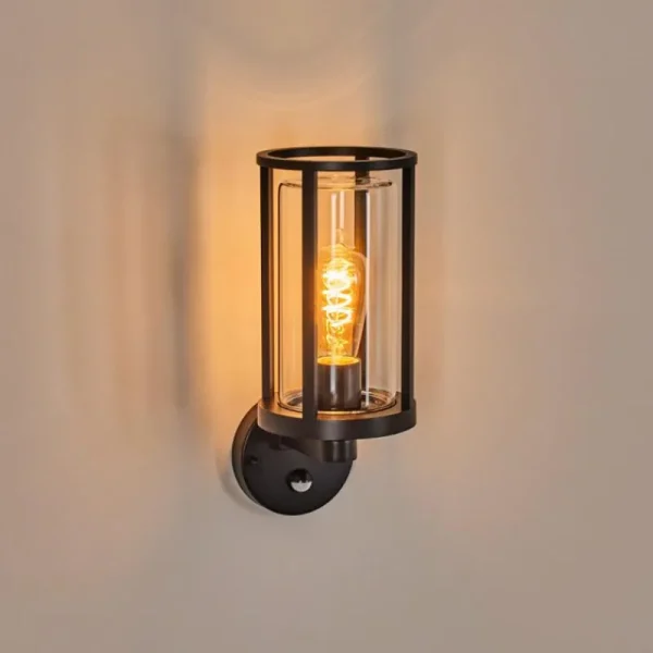 hofstein Martinha Lampe murale d´extérieur Noir, 1 lumière, Détecteur de mouvement* Lampes Modernes