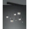 Luminaires Trio Mataro Noir, 8 lumières* Lampes En Verre