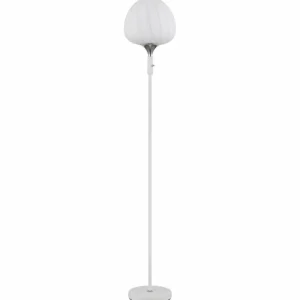 Luminaires Globo Lighting Maxy Lampadaire Chrome, Blanc, 1 lumière* Lampes En Verre