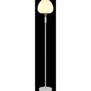 Luminaires Globo Lighting Maxy Lampadaire Chrome, Blanc, 1 lumière* Lampes En Verre
