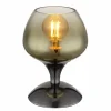 Luminaires Globo Lighting Maxy Lampe à poser Chrome, Noir, 1 lumière* Lampes En Verre