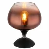 Luminaires Globo Lighting Maxy Lampe à poser Chrome, Noir, 1 lumière* Lampes En Verre