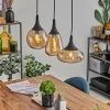 hofstein Maynal Suspension Noir, 3 lumières* Lampes En Verre