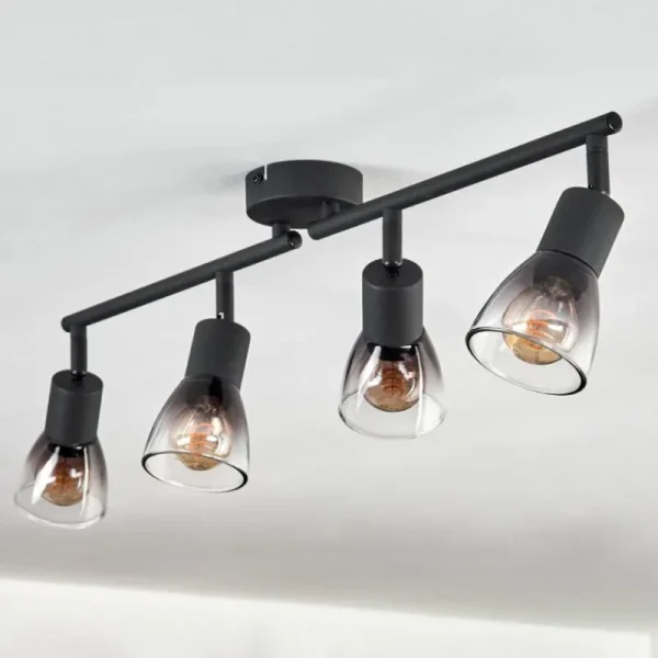 hofstein Medelim Plafonnier Clair, Fumé, 4 lumières* Lampes Modernes