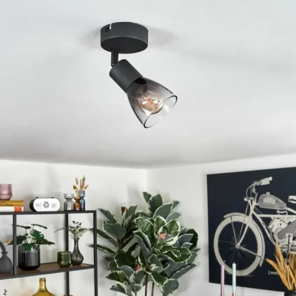 hofstein Medelim Plafonnier, Spot de plafond Noir, 1 lumière* Lampes Modernes