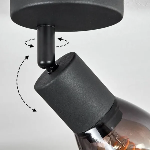 hofstein Medelim Plafonnier, Spot de plafond Noir, 1 lumière* Lampes Modernes