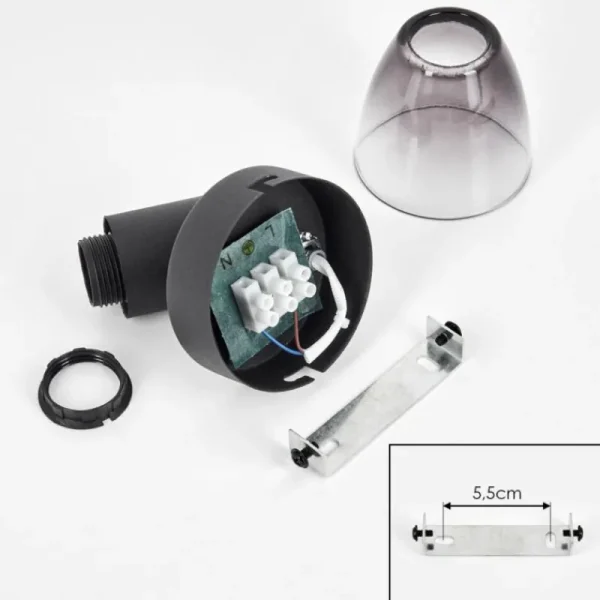 hofstein Medelim Plafonnier, Spot de plafond Noir, 1 lumière* Lampes Modernes