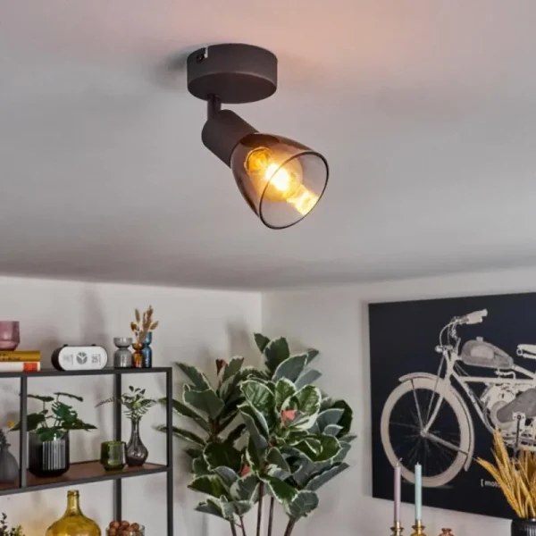 hofstein Medelim Plafonnier, Spot de plafond Noir, 1 lumière* Lampes Modernes