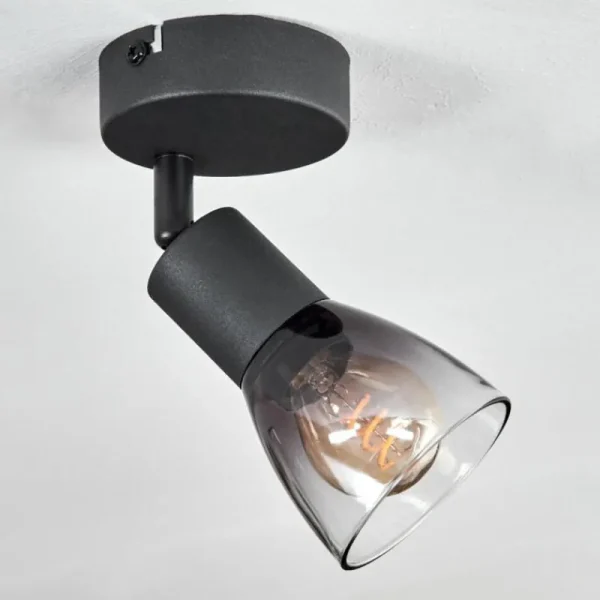 hofstein Medelim Plafonnier, Spot de plafond Noir, 1 lumière* Lampes Modernes