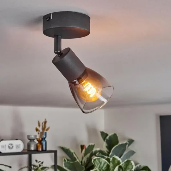 hofstein Medelim Plafonnier, Spot de plafond Noir, 1 lumière* Lampes Modernes