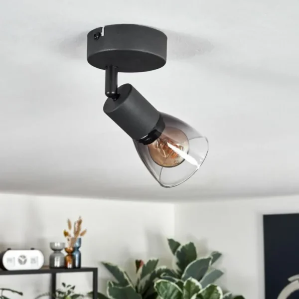 hofstein Medelim Plafonnier, Spot de plafond Noir, 1 lumière* Lampes Modernes