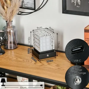 hofstein Medvik Lampe à poser LED Noir, 1 lumière* Lampes Modernes